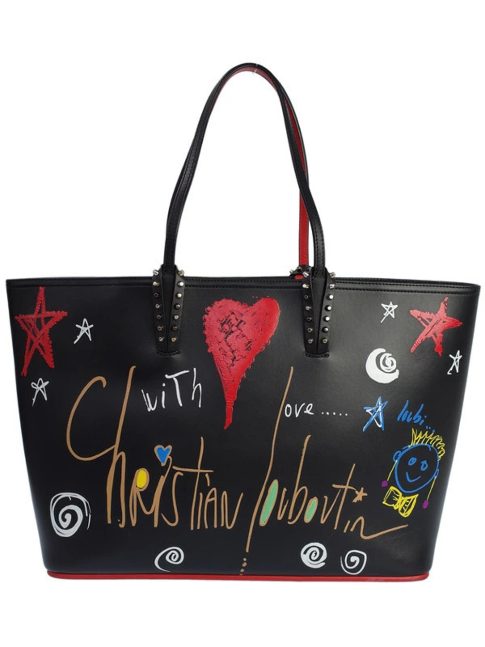 Christian Louboutin Loubitag Collection CABATA Studded Tote Bag